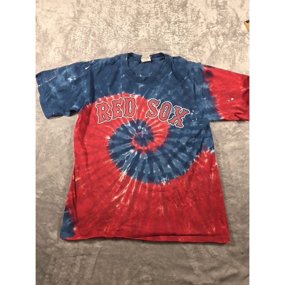 Boston Red Sox MLB Liquid Blue Shirt Size Small All Over Print Tie Dye *FLAWED*
